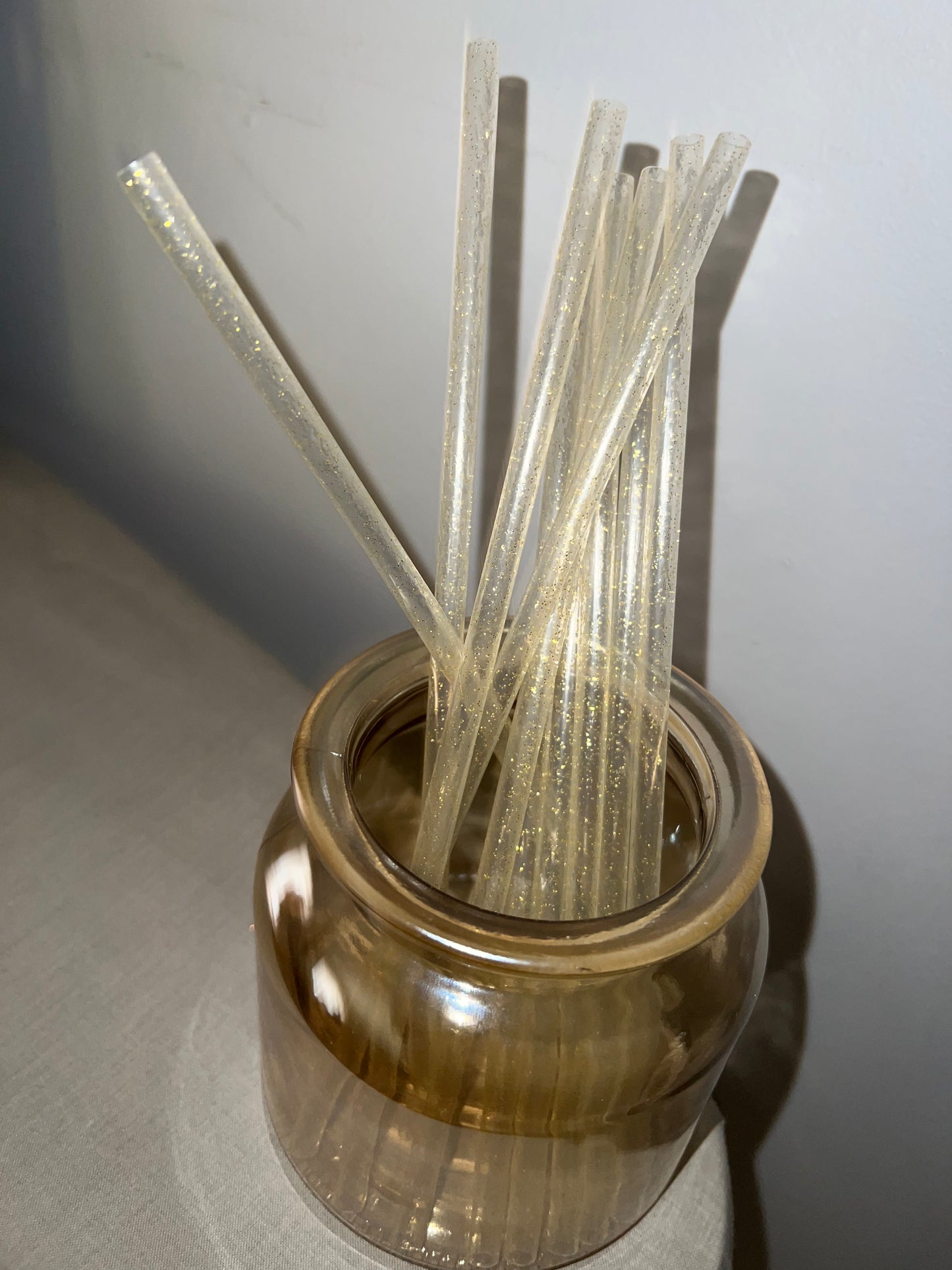 Gold Glitter Reusable Straw